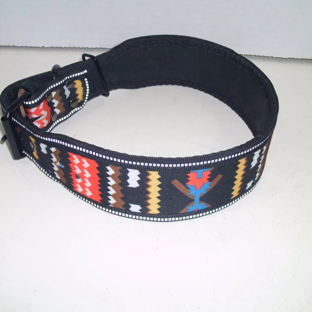 Geo Native Tribal Design Big Dog Collar
